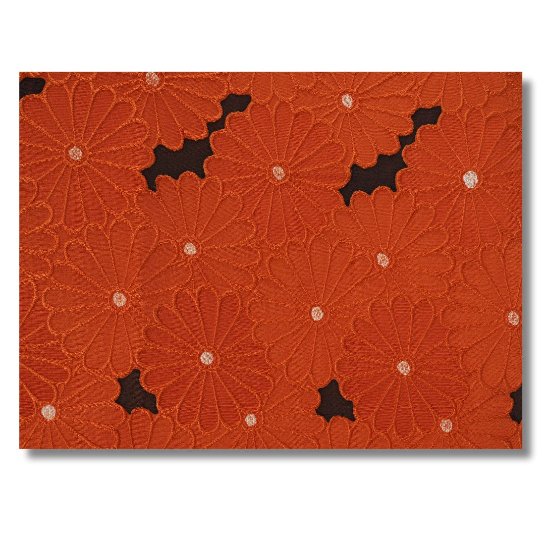 Vintage Damen Michiyuki Orange mit Chrysanthemen