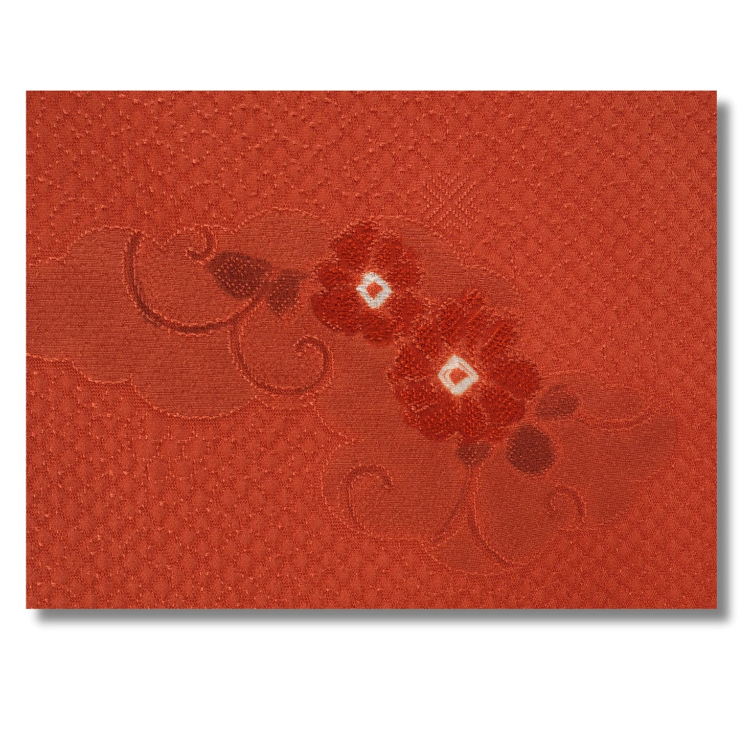 Vintage Damen Michiyuki in Pfirsichbraun mit Blumenmuster