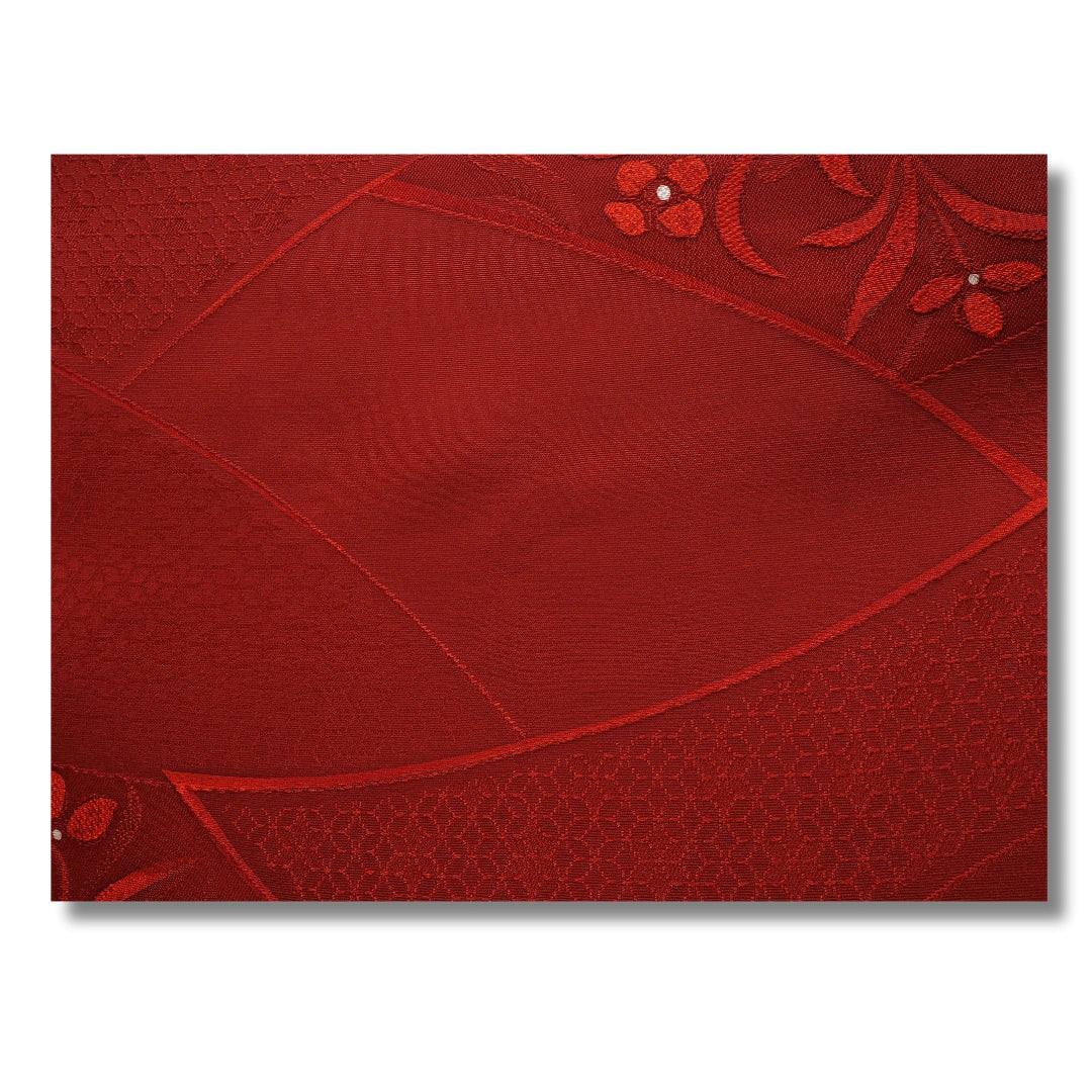 Vintage Damen Michiyuki rotbraun mit Blumenmuster