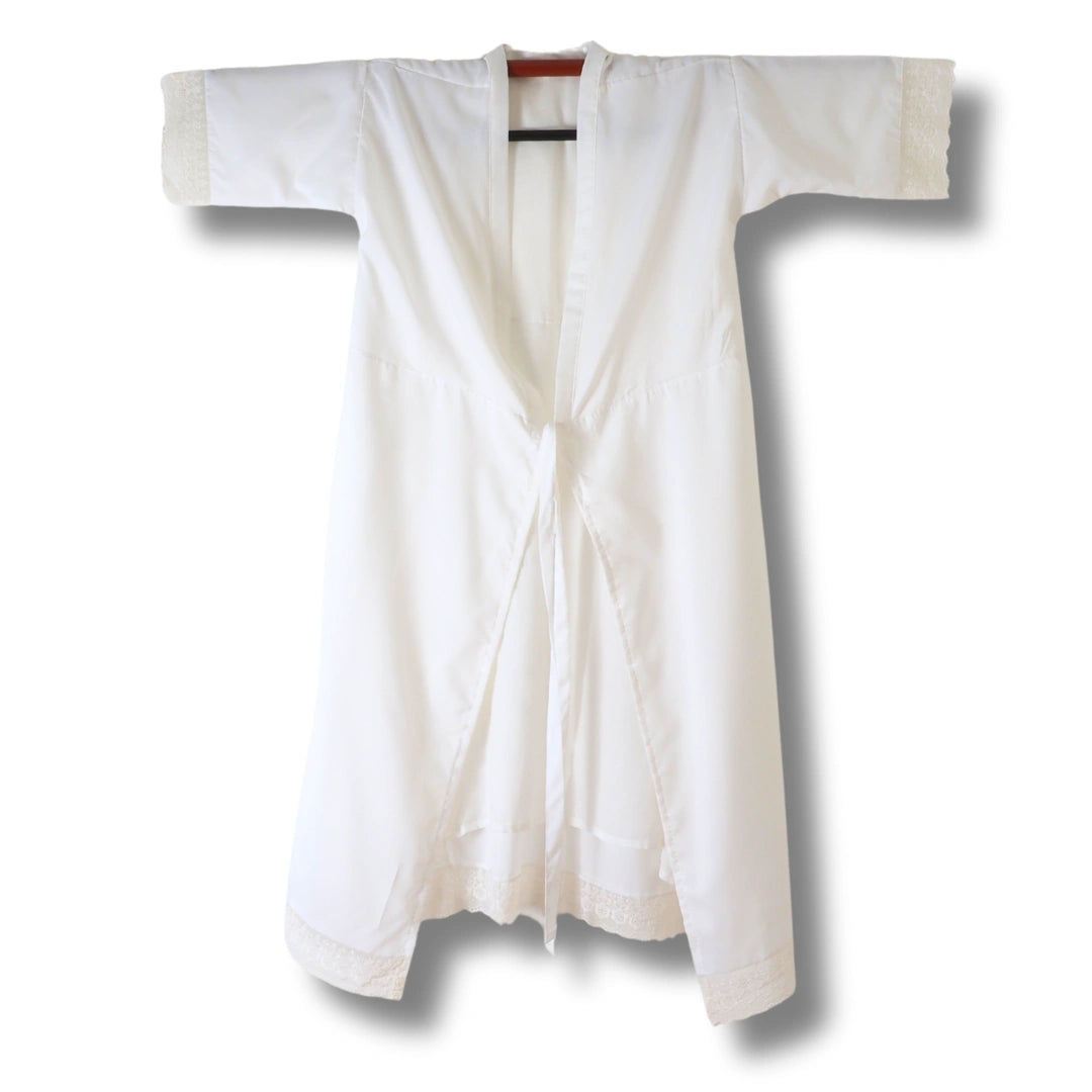 Vintage Damen Juban weiß mit Spitze