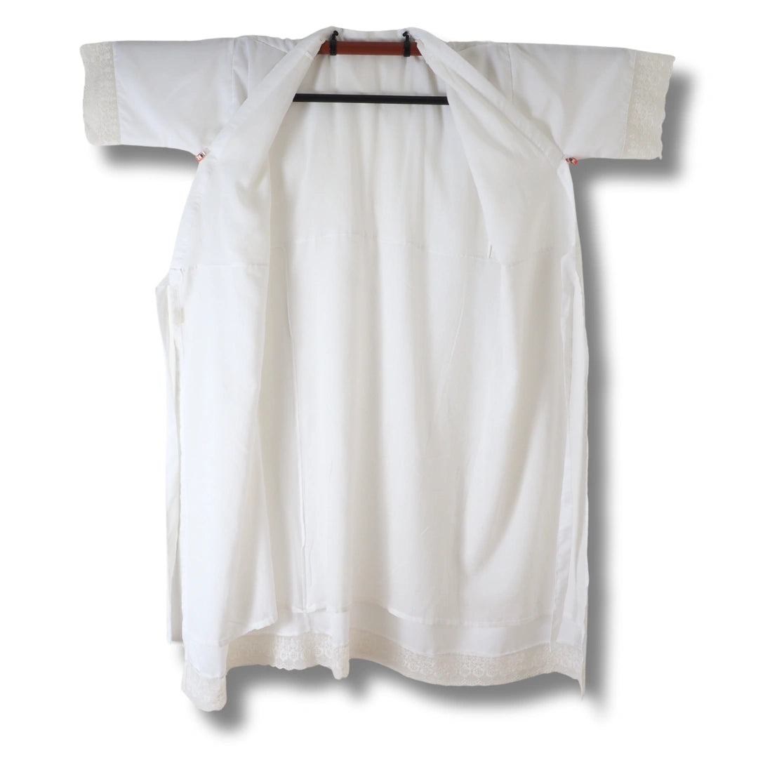 Vintage Damen Juban weiß mit Spitze