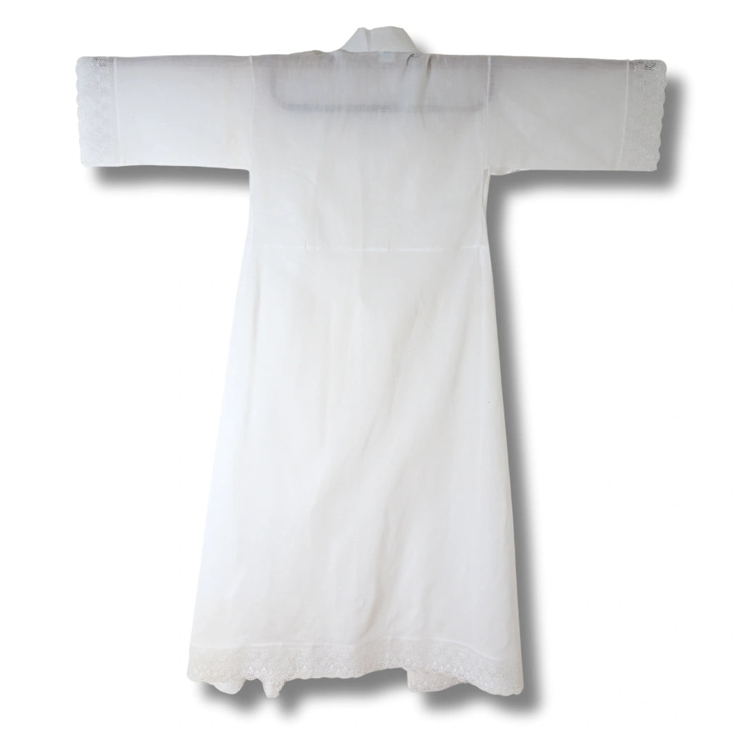 Vintage Damen Surippu Gr. M – Weiß mit Spitze
