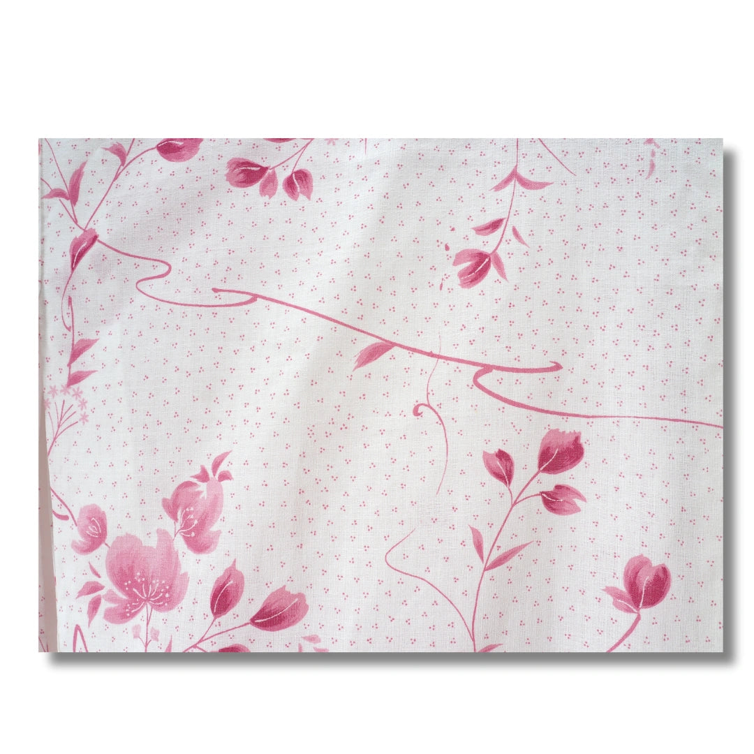 Vintage Damen Yukata weiß rosa mit Blumen