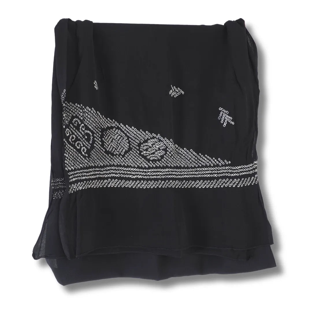 Vintage Herren Heko Obi schwarz Shibori Medaillons