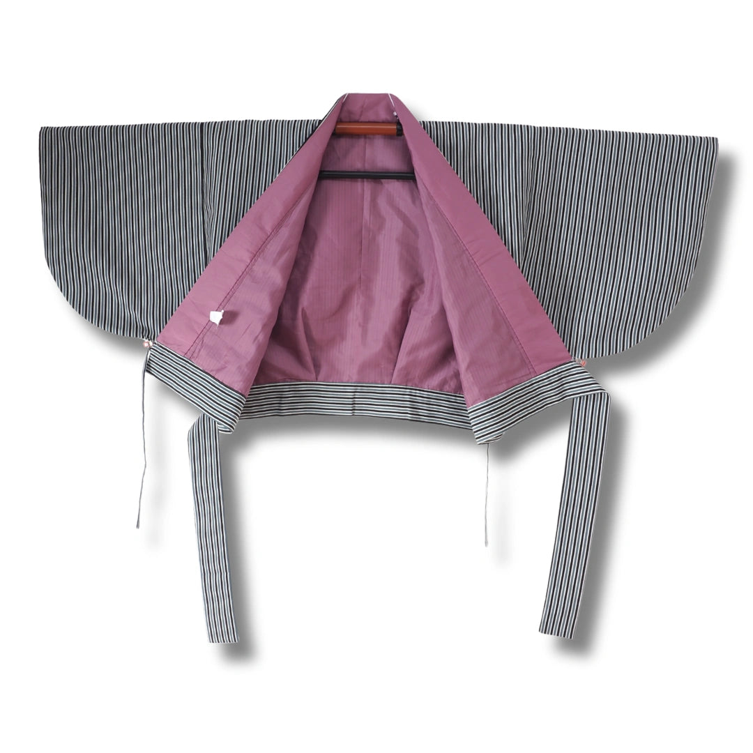 Vintage Ensemble Damen (Haori & Wickelrock) gestreift