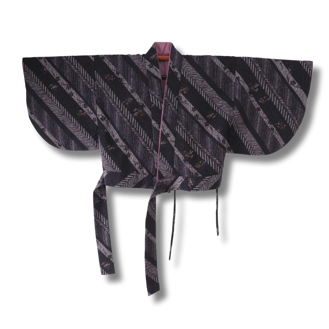 Vintage Ensemble Damen Haori & Wickelrock Lila