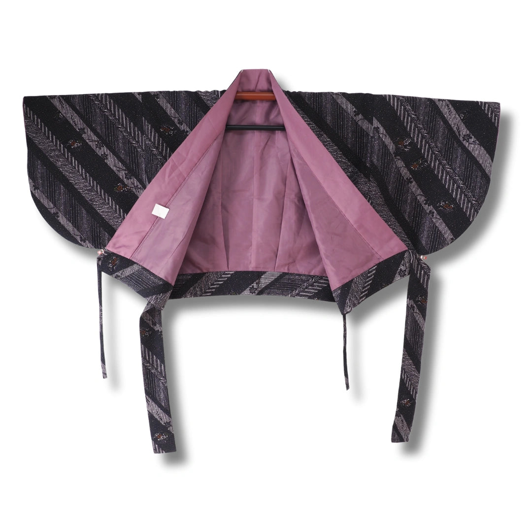 Vintage Ensemble Damen Haori & Wickelrock Lila