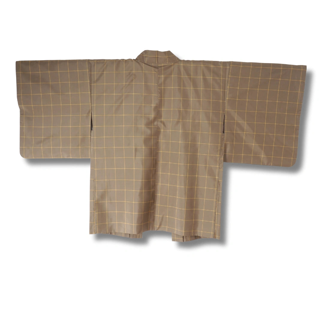 Vintage Damen Ensemble – Kimono & Haori im Karo-Muster