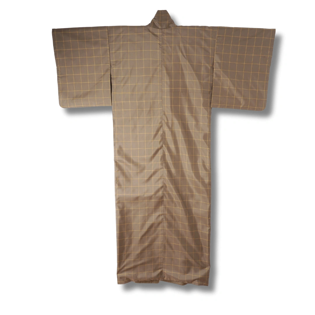 Vintage Damen Ensemble – Kimono & Haori im Karo-Muster