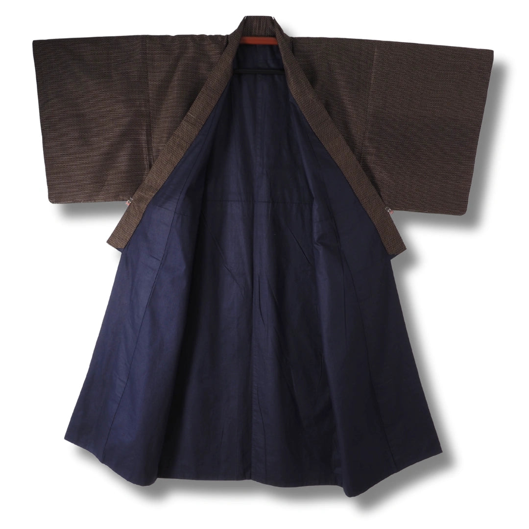 Vintage Herren Ensemble (Kimono & Haori Set) – Braun