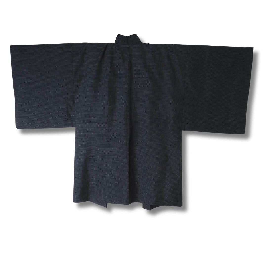 Vintage Herren Ensemble (Kimono & Haori) Dunkelblau mit Greifvogel