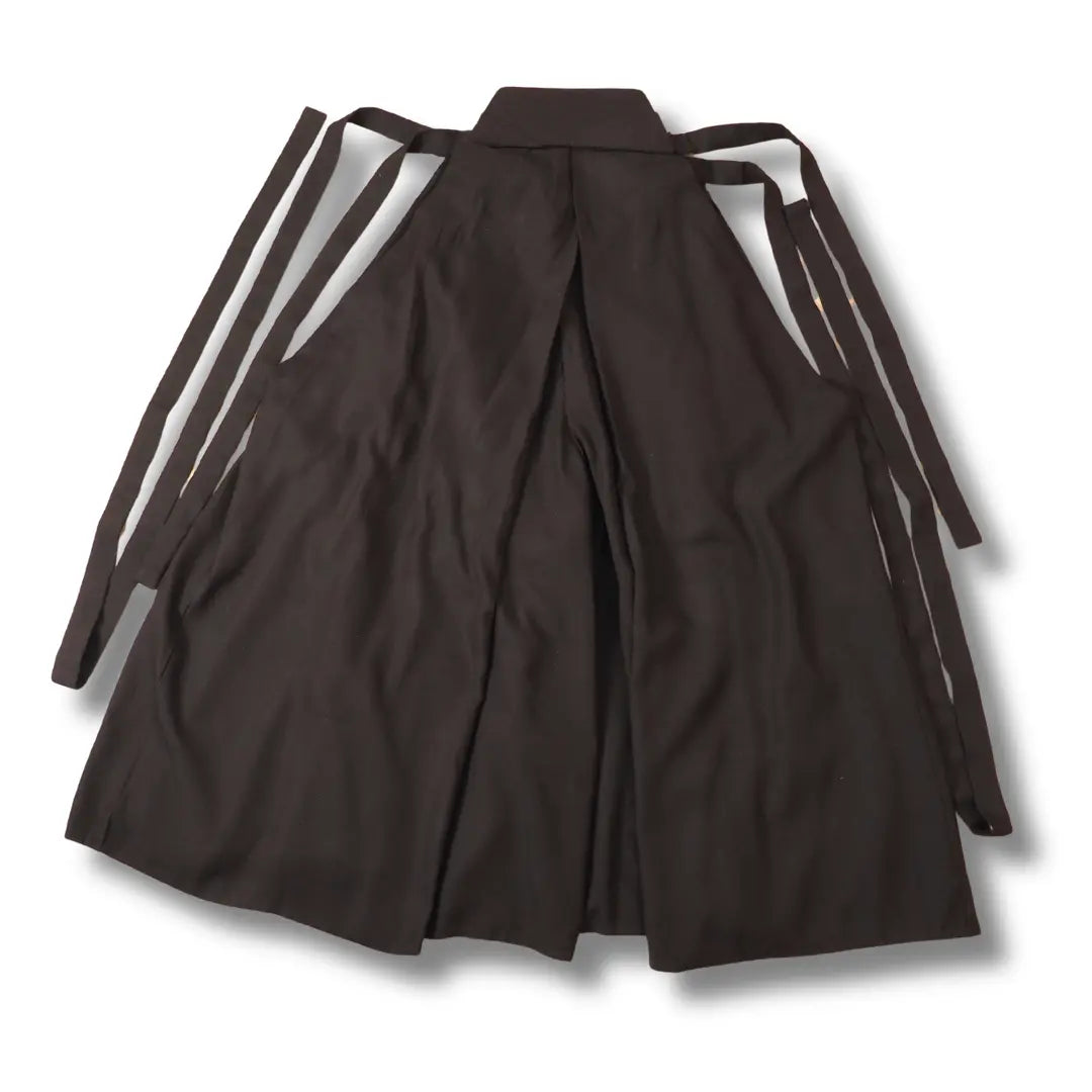 Vintage Hakama dunkelbraun Rückansicht