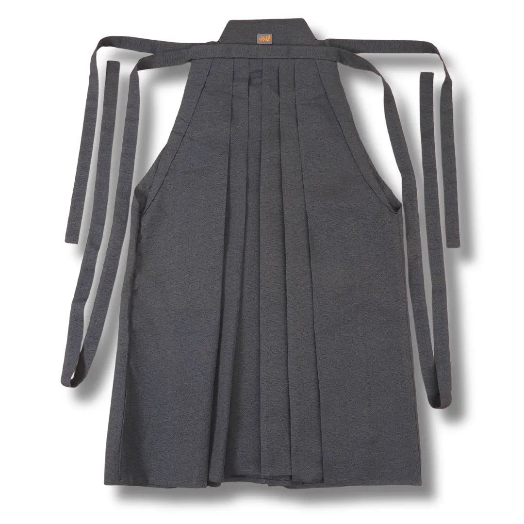 Japanischer Vintage Hakama grau einfarbig Vorderansicht