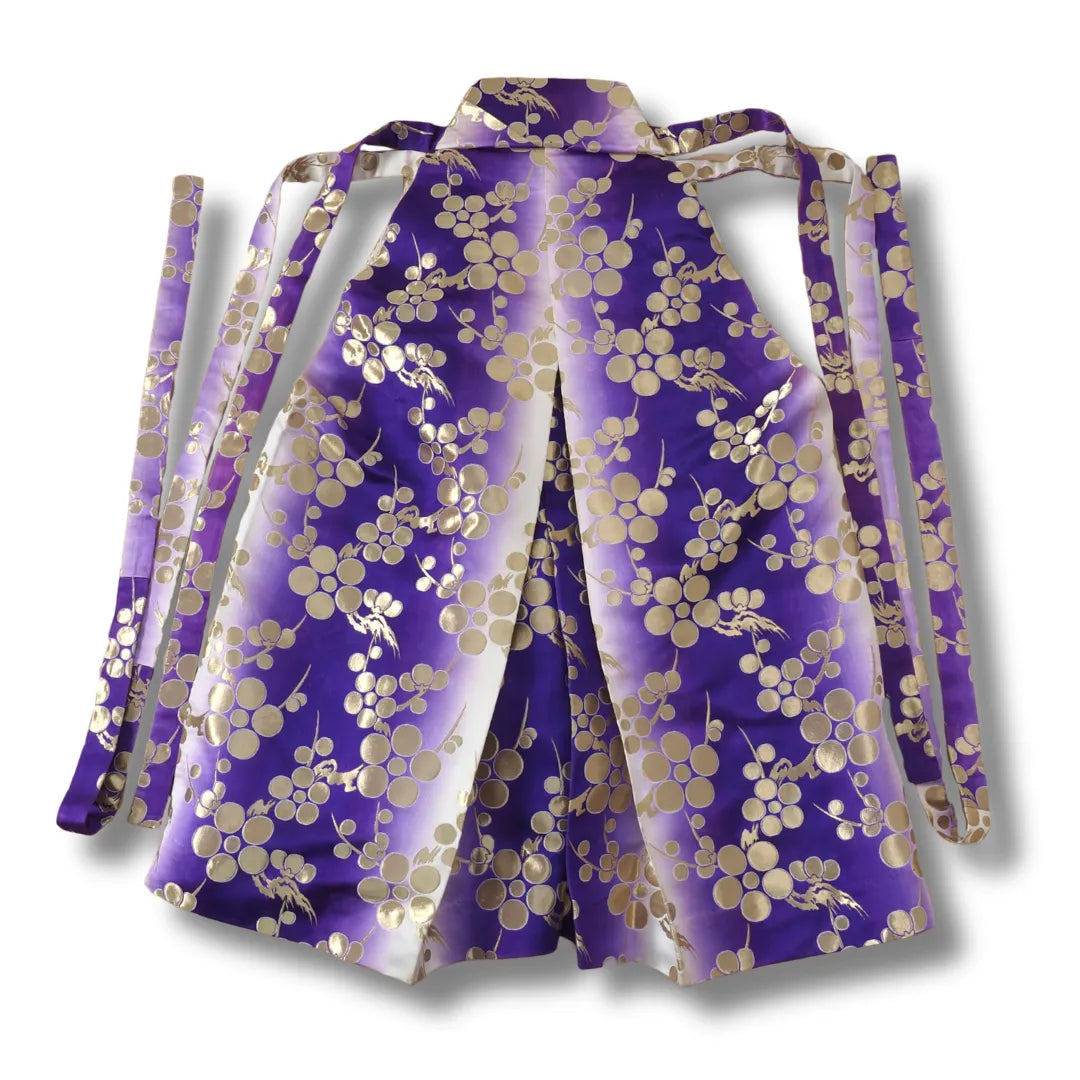 Rückansicht der Hakama mit goldenen Mustern