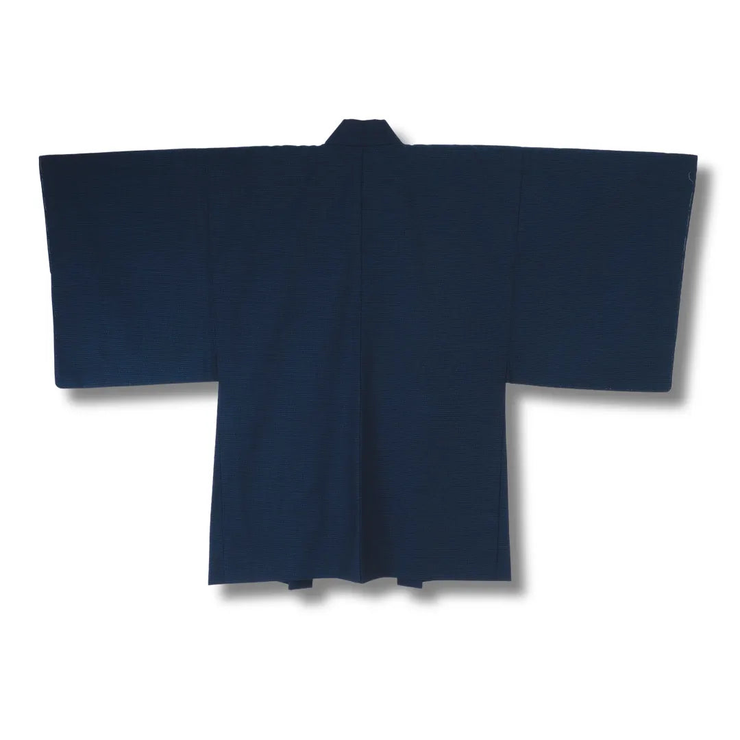 Vintage Herren-Haori in Dunkelblau, Rückseite