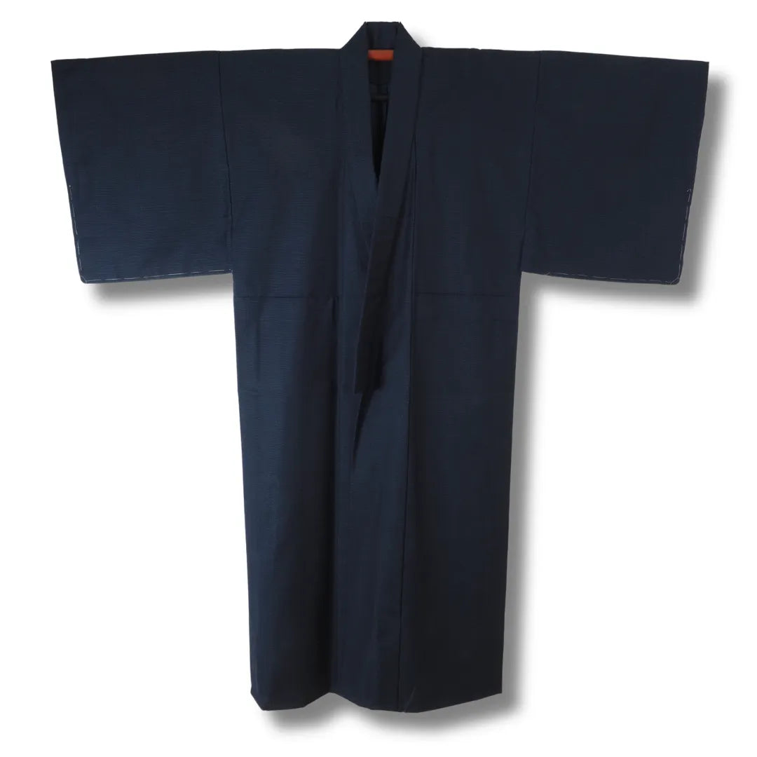 Herren Kimono Vorderansicht schlicht dunkelblau