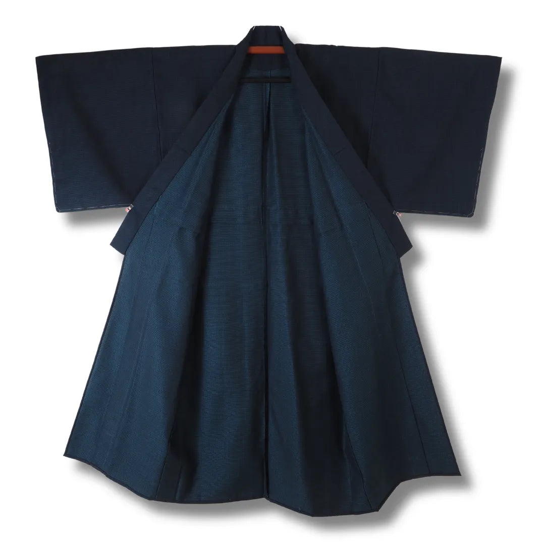 Herren Kimono geöffnet mit blauem Innenfutter