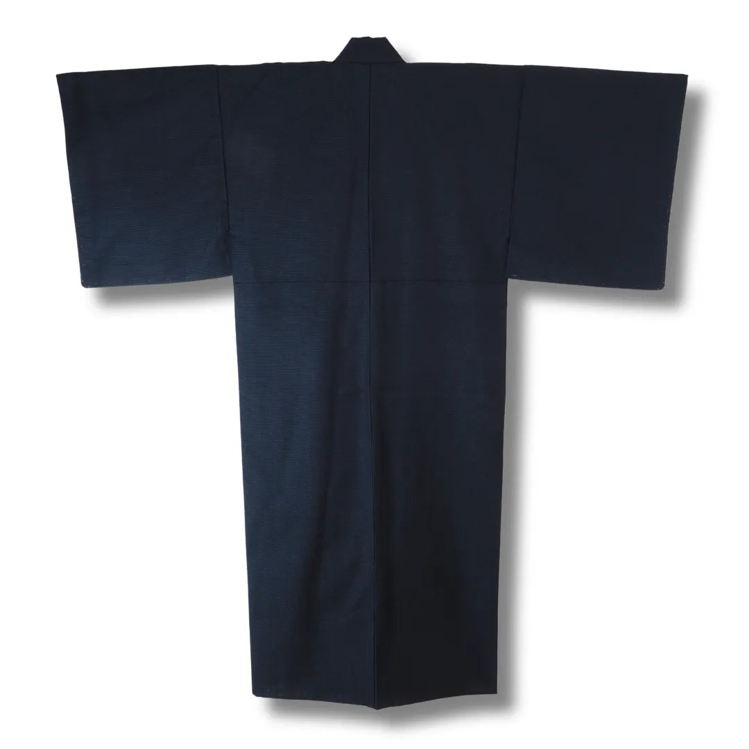 Blauer Herren Kimono Rückansicht