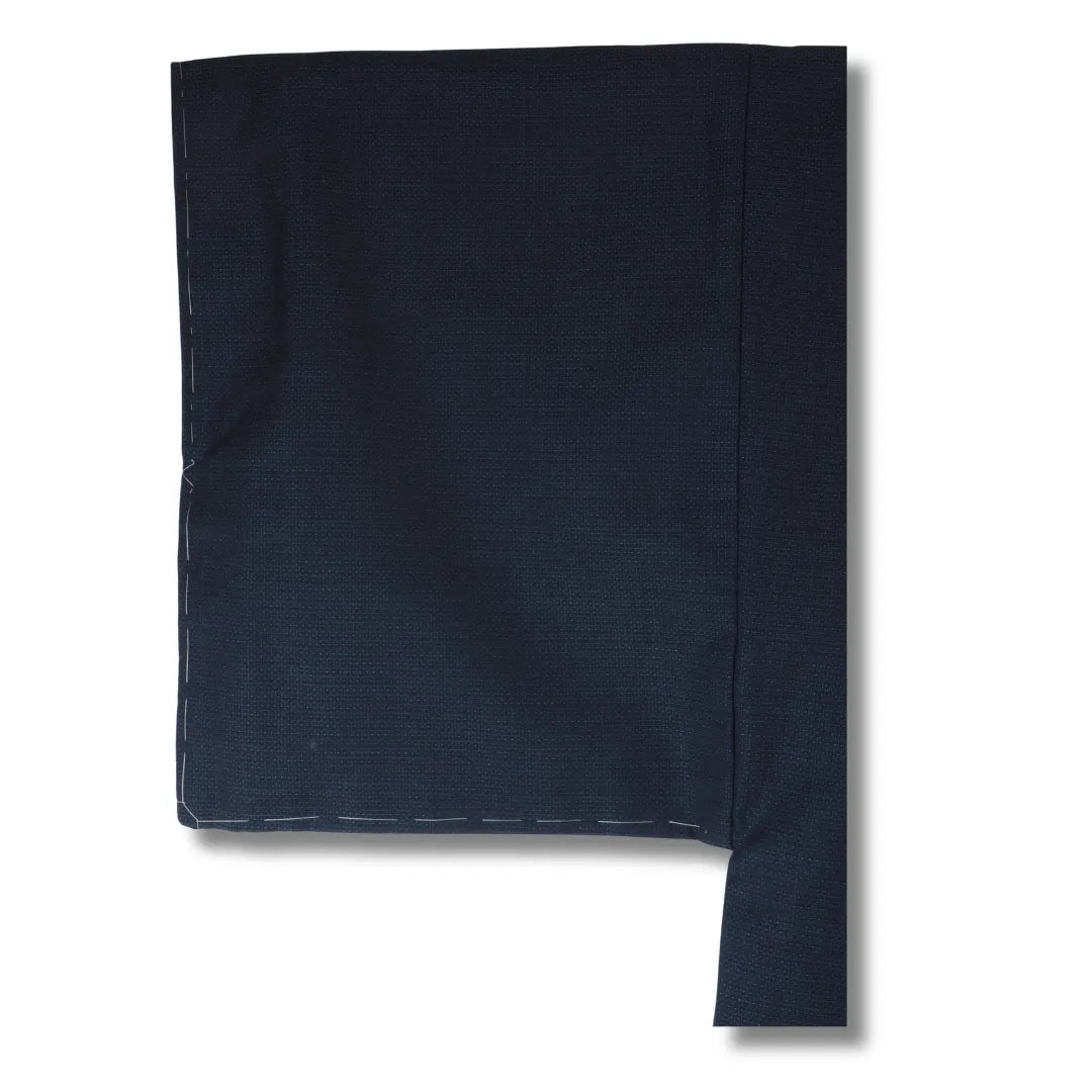 Detail Stoffstruktur Kimono dunkelblau fein