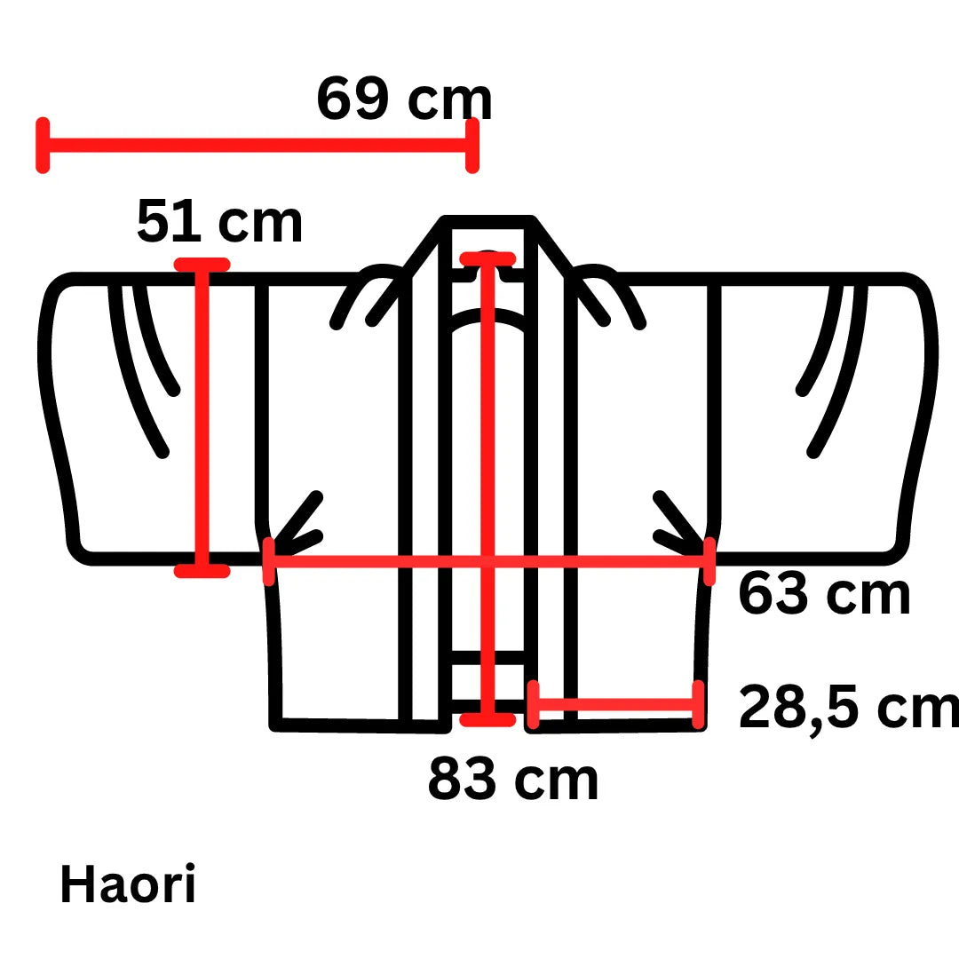 Maße des Vintage Herren Haori aus Japan