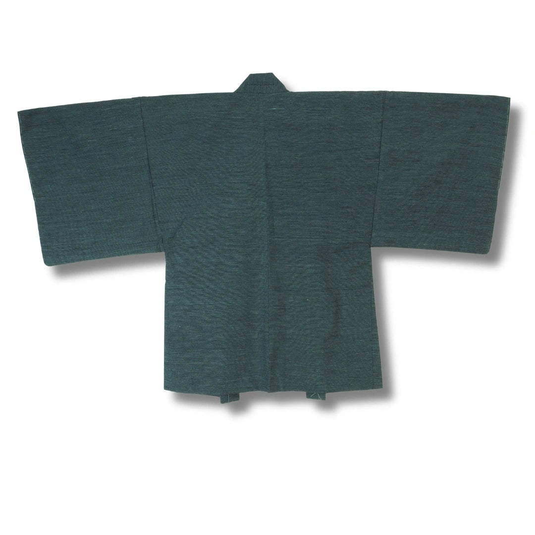 Vintage Herren Haori – Blaugrün mit Fuji-Motiv