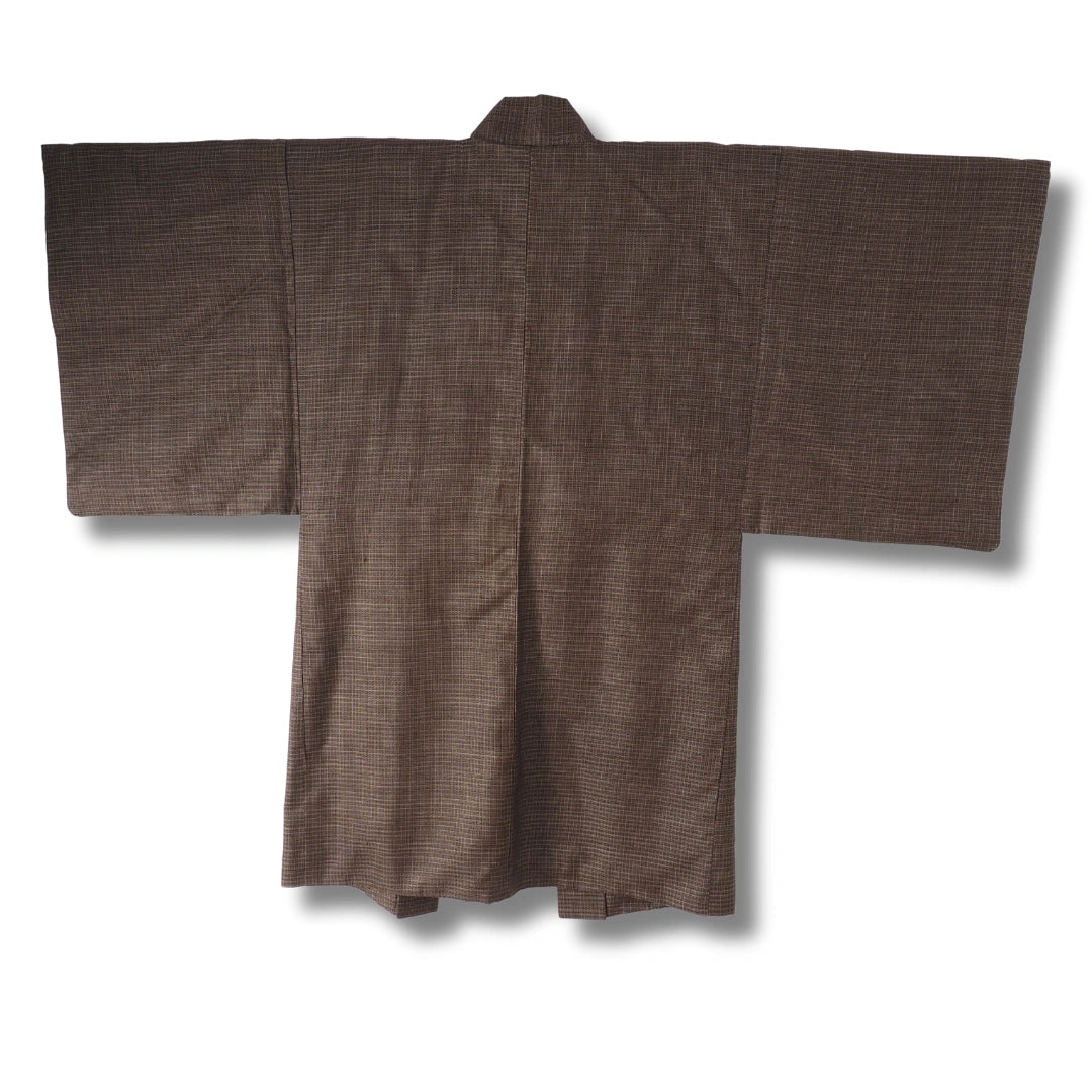 Vintage Herren Haori braun kariert