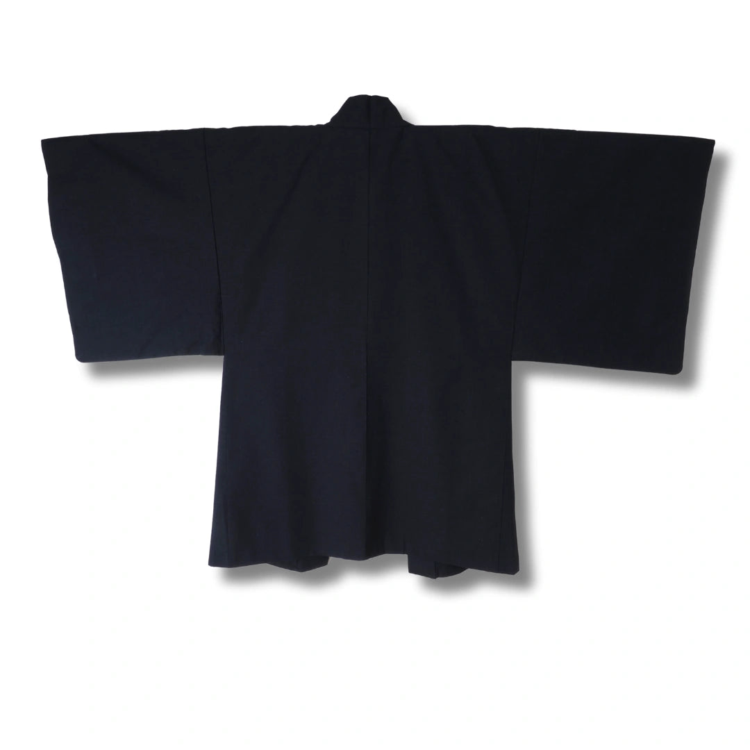 Vintage Herren Haori Dunkelblau – Mit Landschaftsmotiv