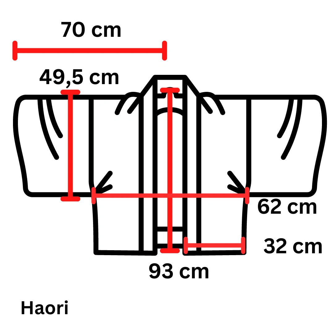 Vintage Herren Haori Dunkelblau – Mit Landschaftsmotiv