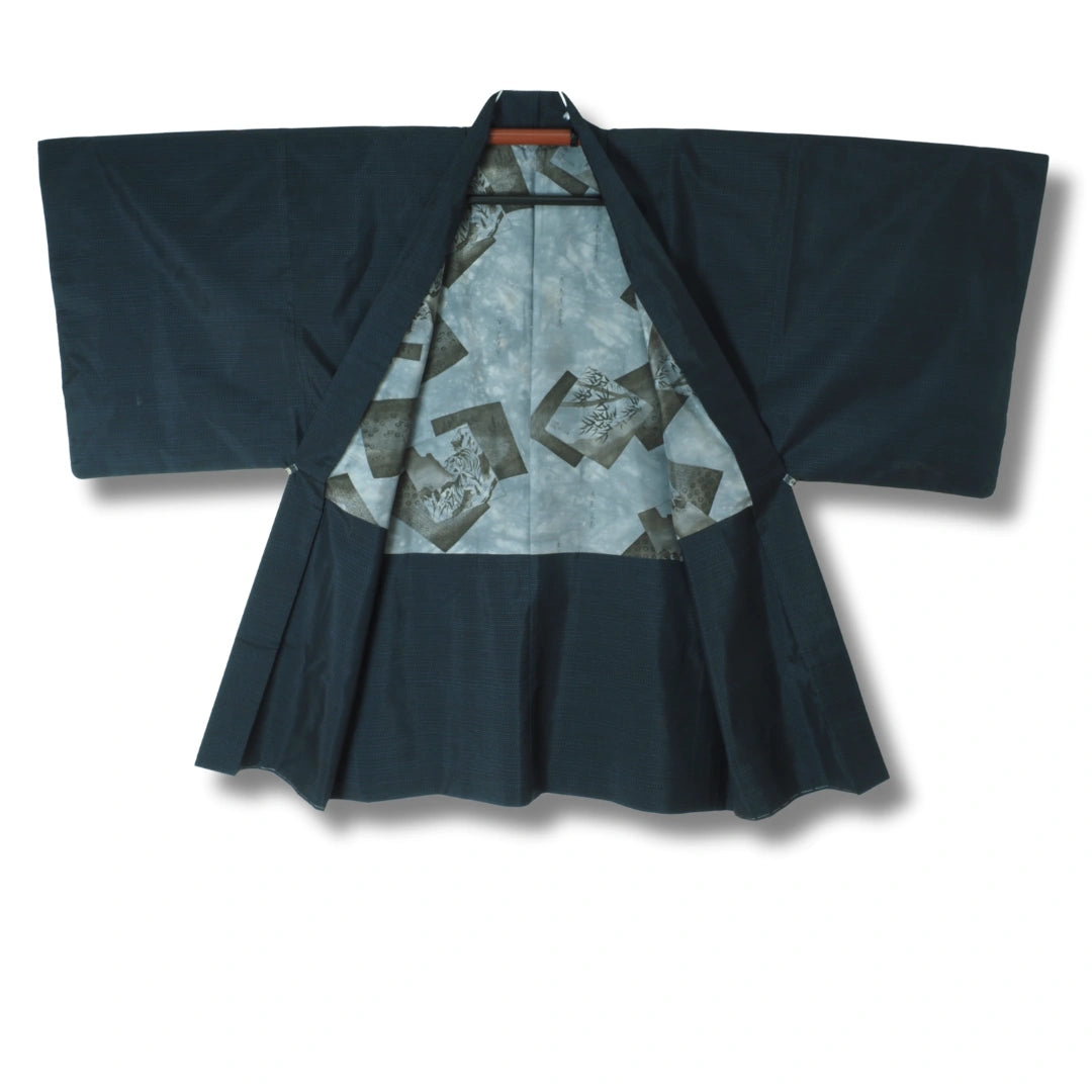 Vintage Herren Haori Dunkelblau mit Tiger-Motiv