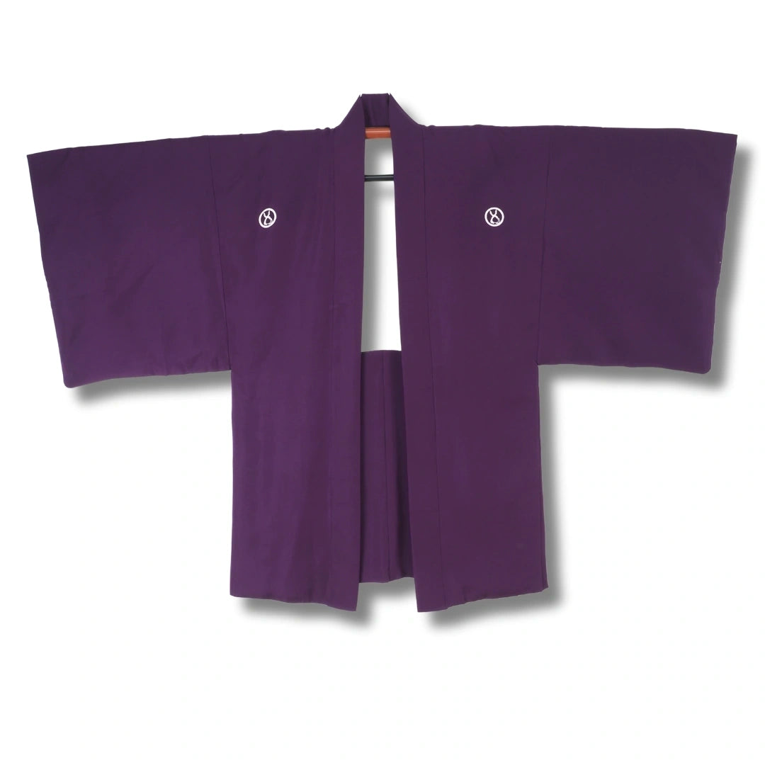 Vintage Damen Haori – Violett mit 5 Kamon