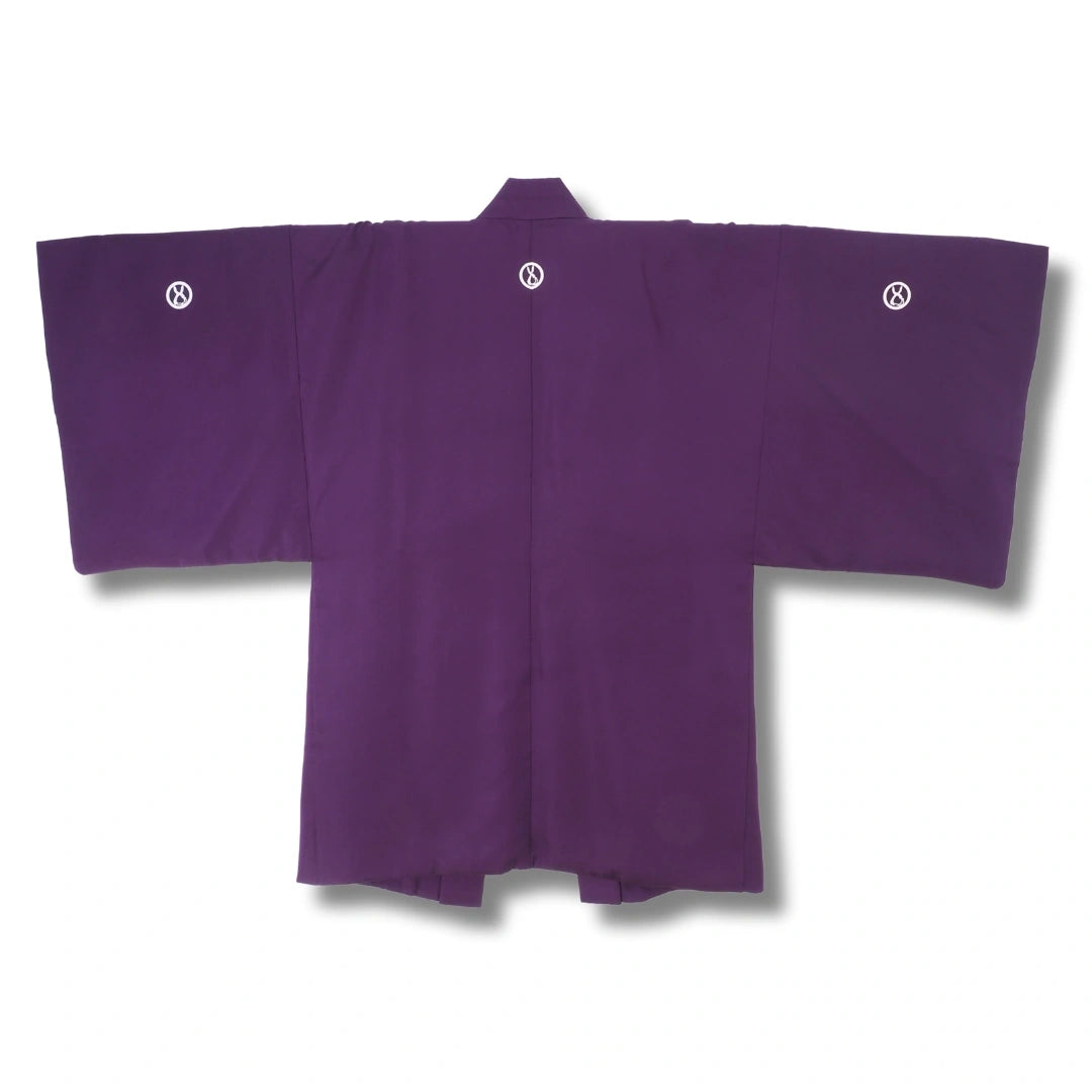 Vintage Damen Haori – Violett mit 5 Kamon