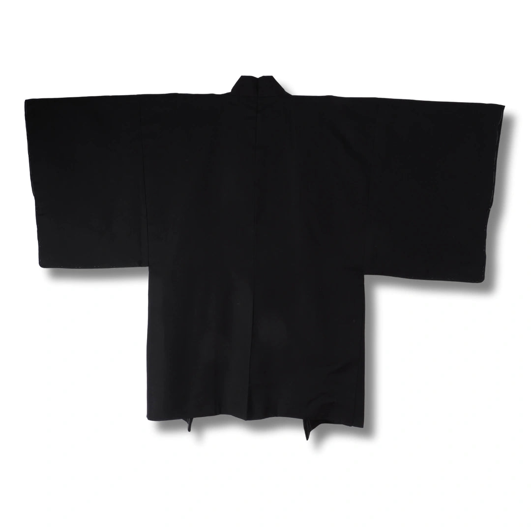 Vintage Herren Haori Schwarz mit Innenmalerei