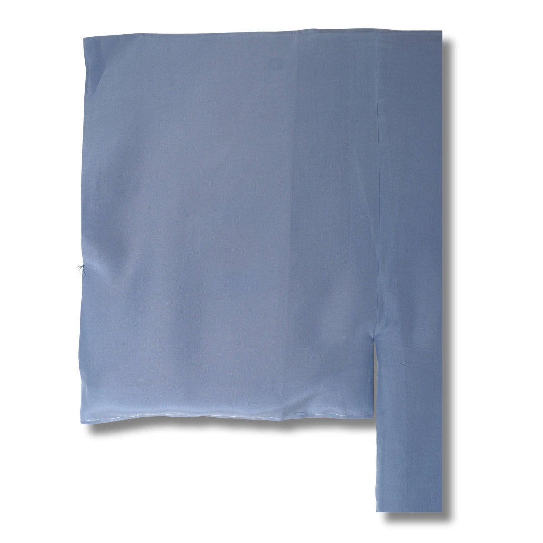 Vintage Herren Juban blaugrau mit Hauslandschaft
