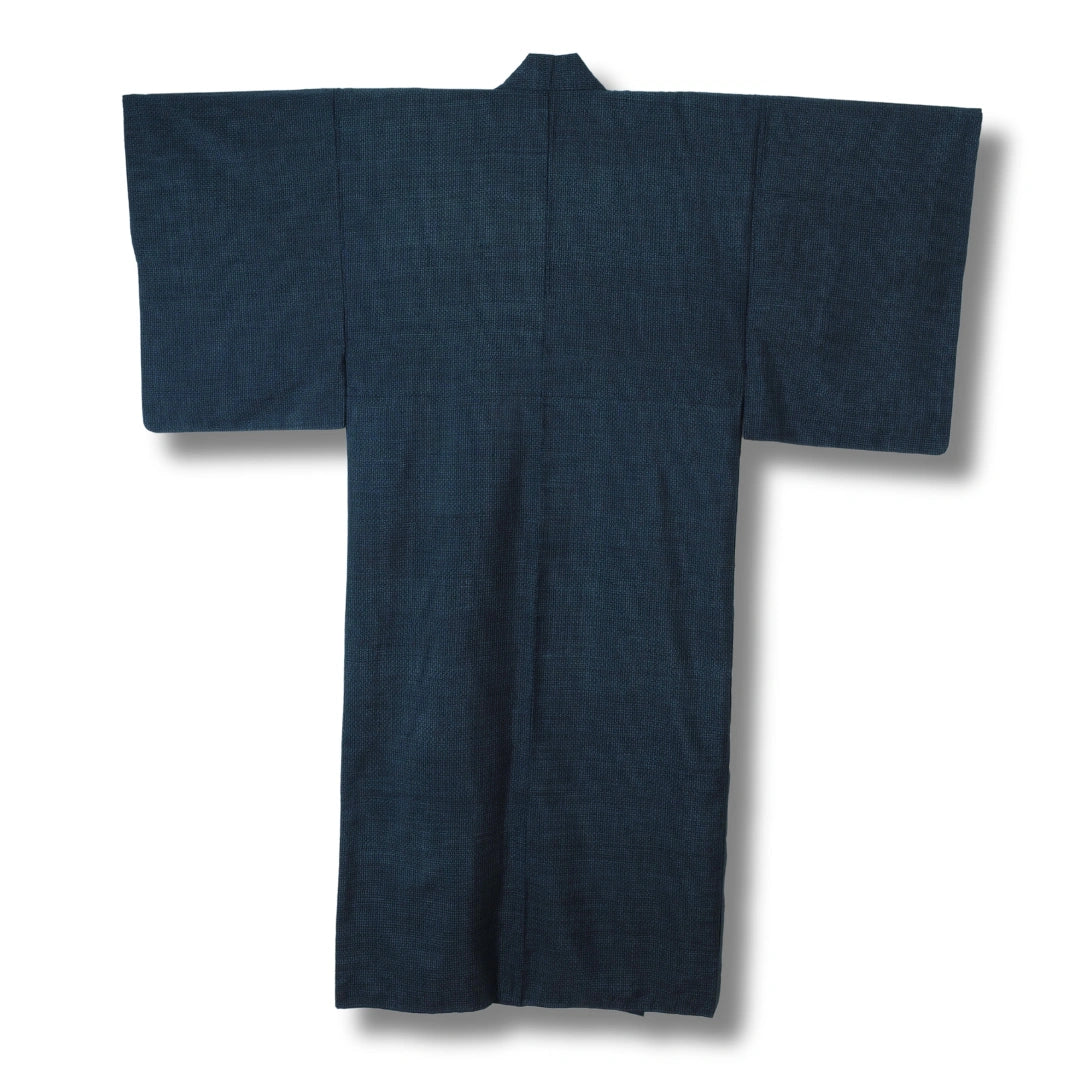 Vintage Herren Kimono dunkelblau Muster