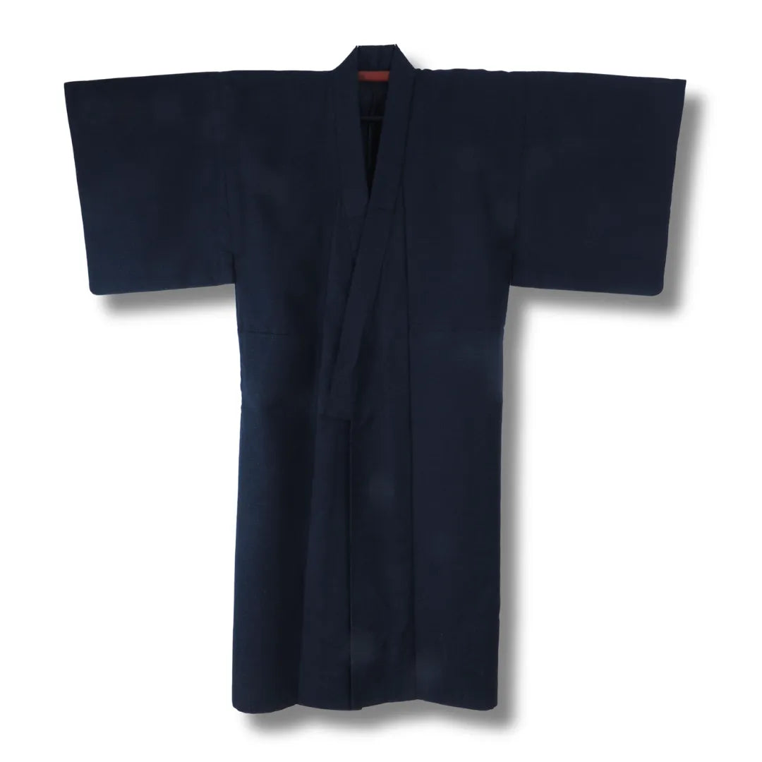 Vintage Herren Kimono in Dunkelblau Vorderansicht