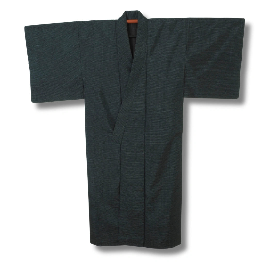 Vintage Herren Kimono dunkelgrau Muster