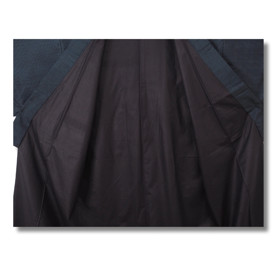 Vintage Herren Kimono dunkelgrau Muster
