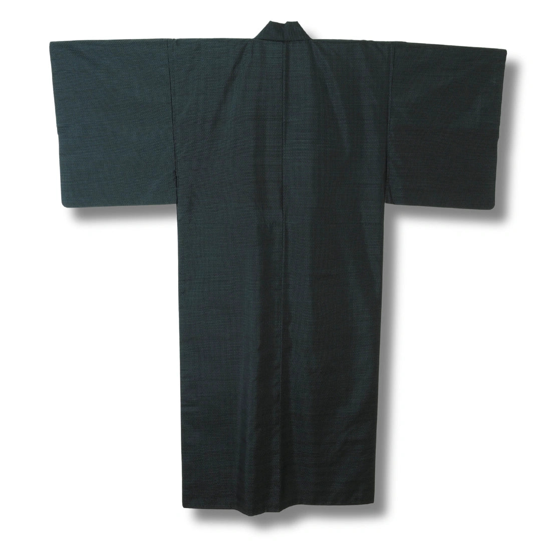 Vintage Herren Kimono dunkelgrau Muster