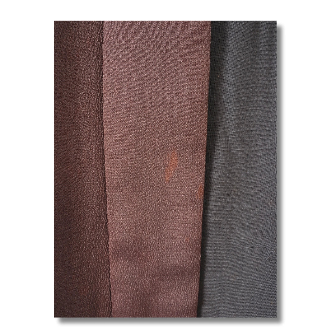 Vintage Herren Juban dunkelrotviolett mit Tempelmotiv