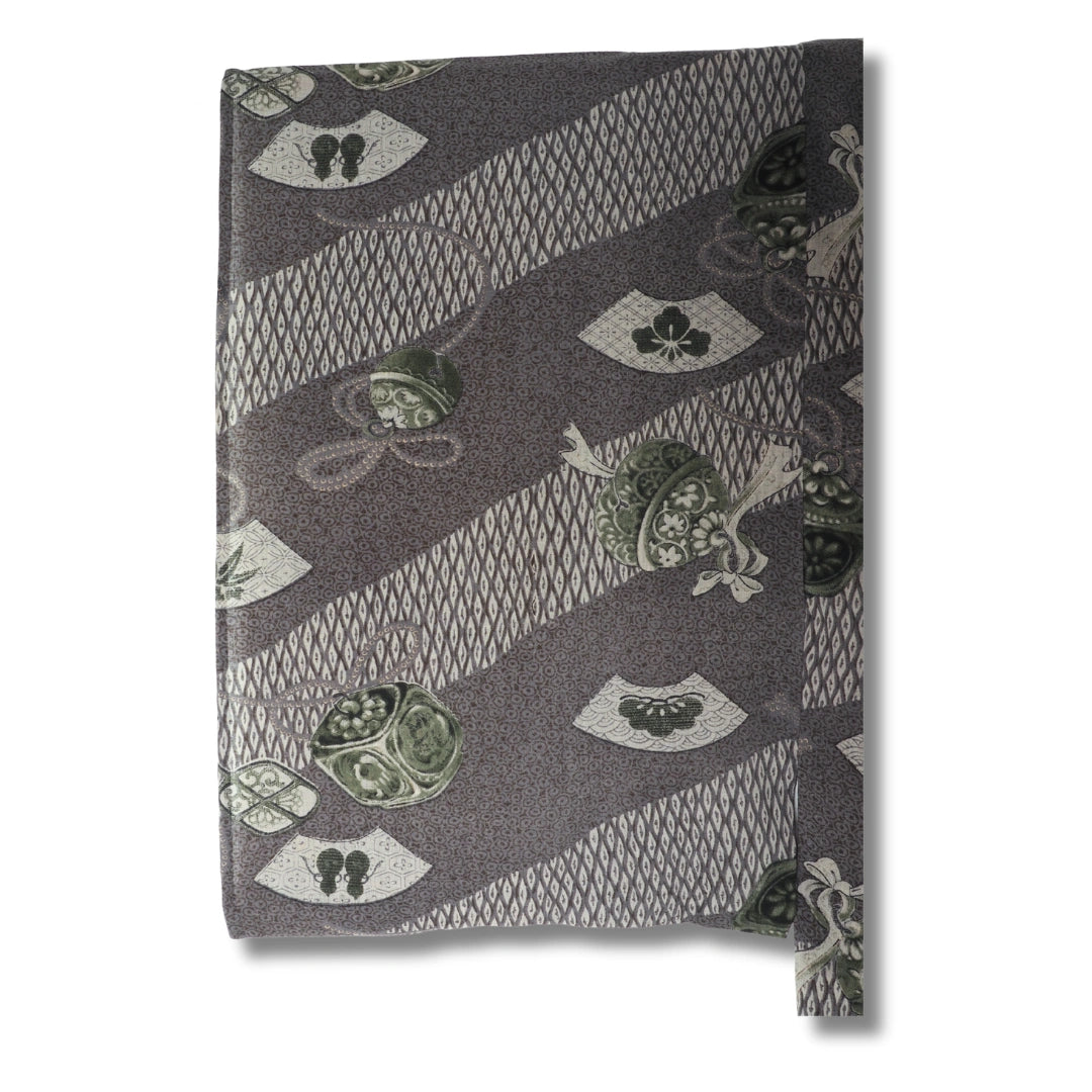 Vintage Herren Juban Grau mit Muster
