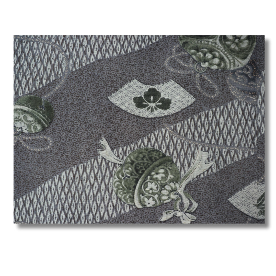 Vintage Herren Juban Grau mit Muster