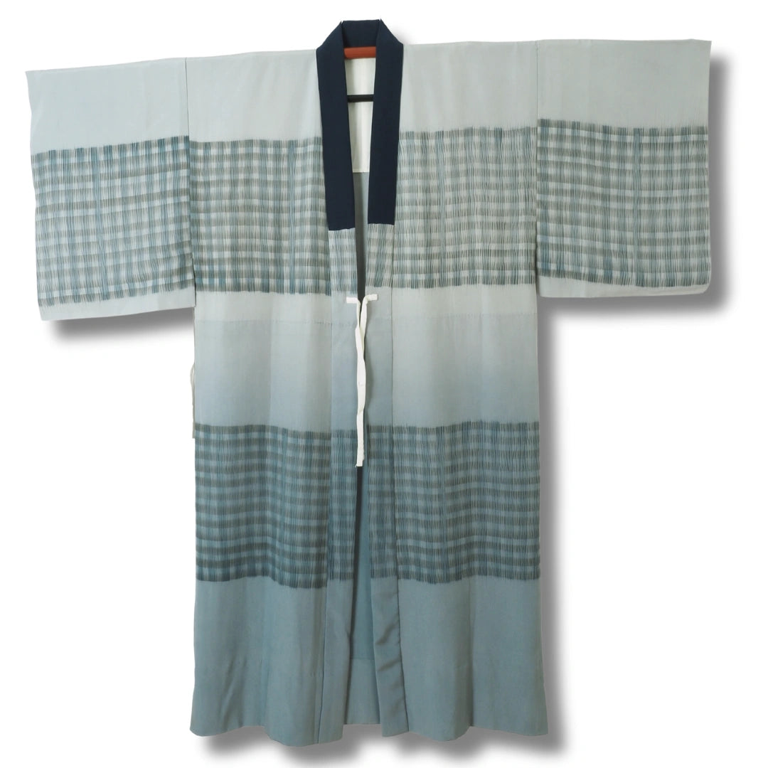 Vintage Herren Juban grau gestreift