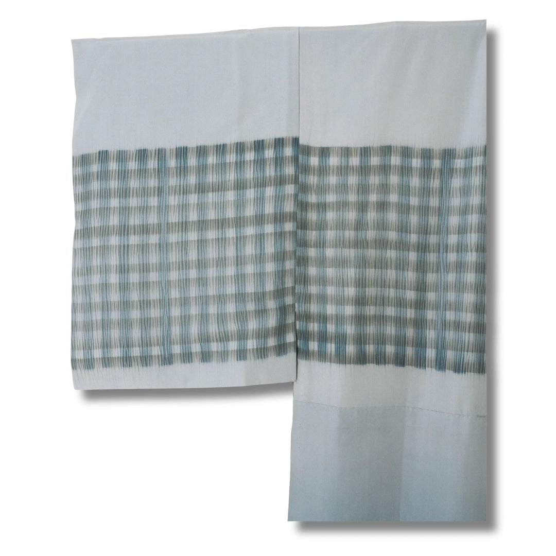 Vintage Herren Juban grau gestreift