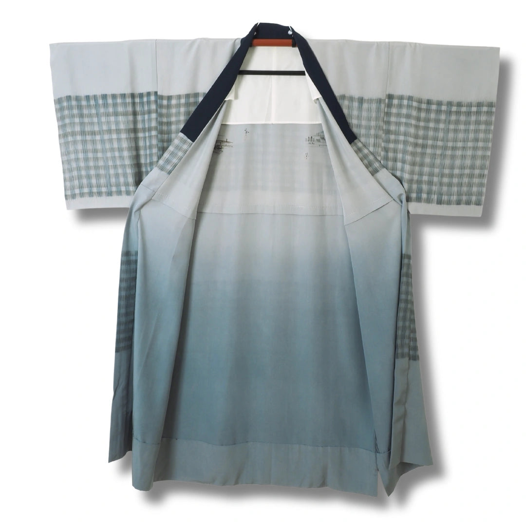 Vintage Herren Juban grau gestreift