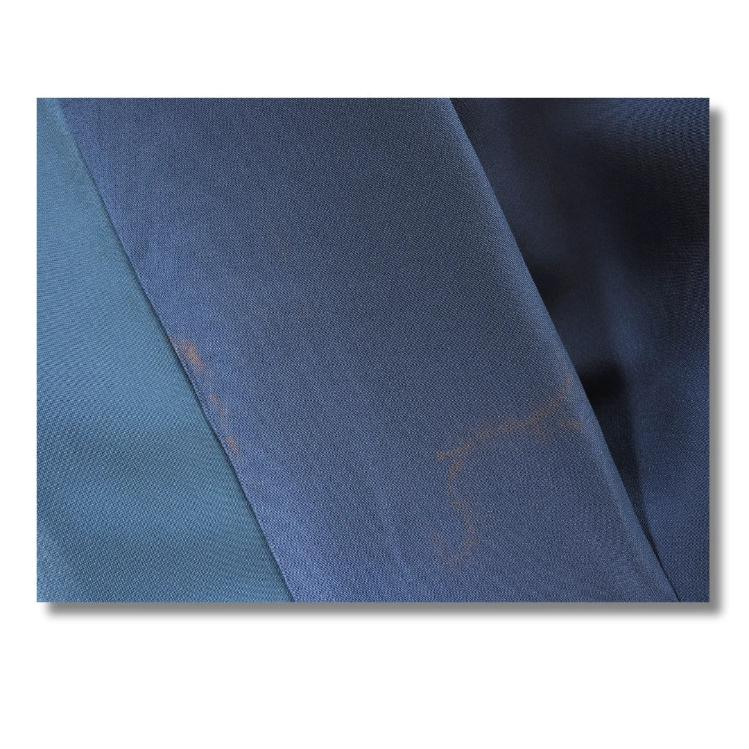 Vintage Herren Juban Hellblau mit Landschaftsmotiv