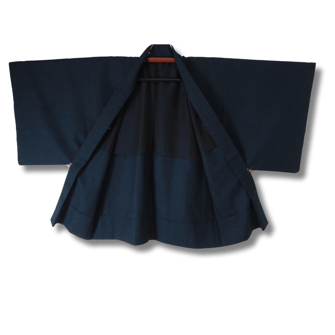 Vintage Herren Ensemble (Kimono & Haori Set) dunkelblau