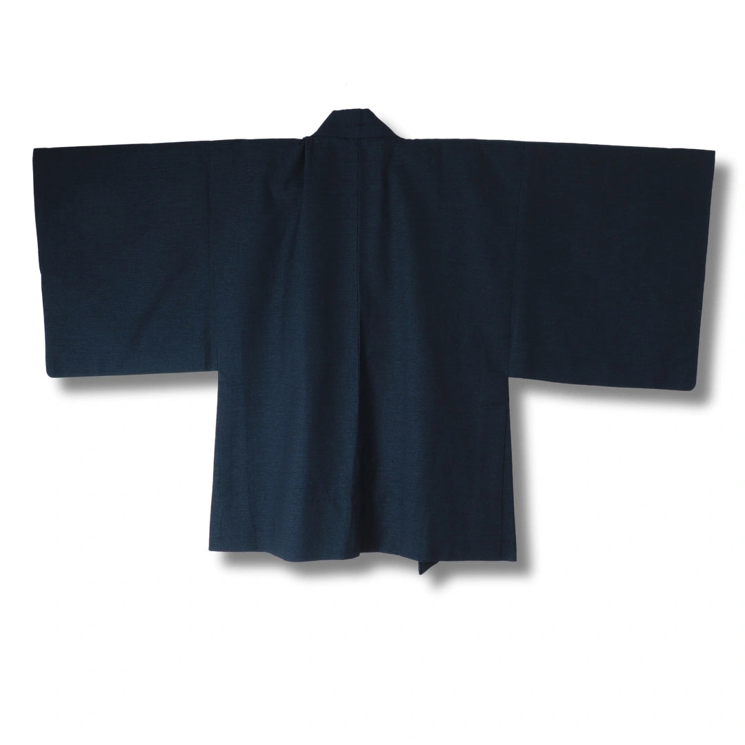 Vintage Herren Ensemble (Kimono & Haori Set) dunkelblau