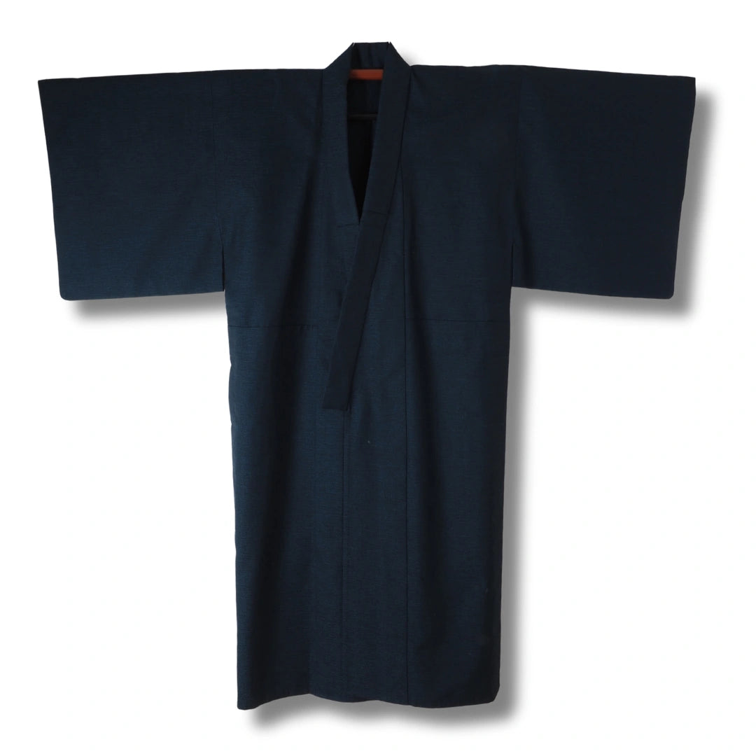 Vintage Herren Ensemble (Kimono & Haori Set) dunkelblau