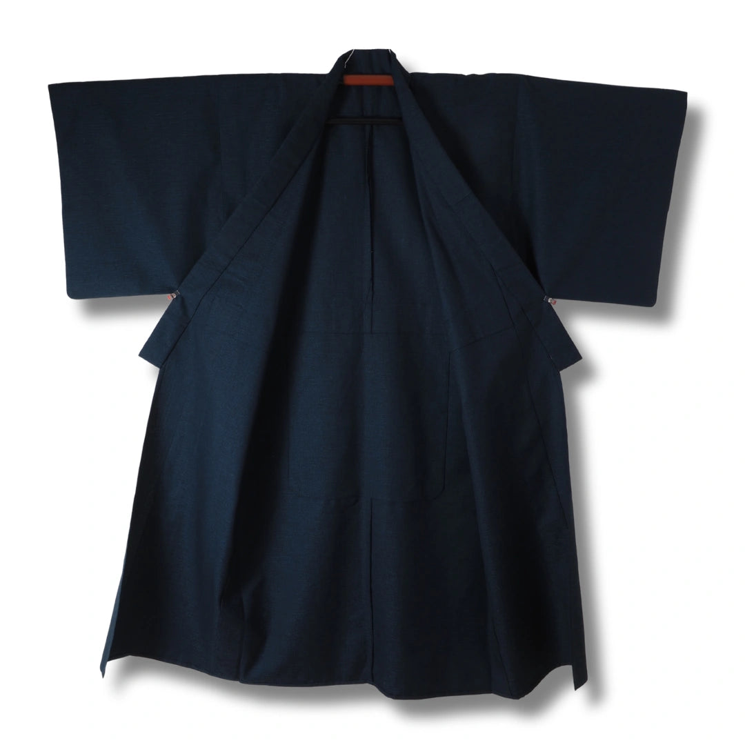 Vintage Herren Ensemble (Kimono & Haori Set) dunkelblau