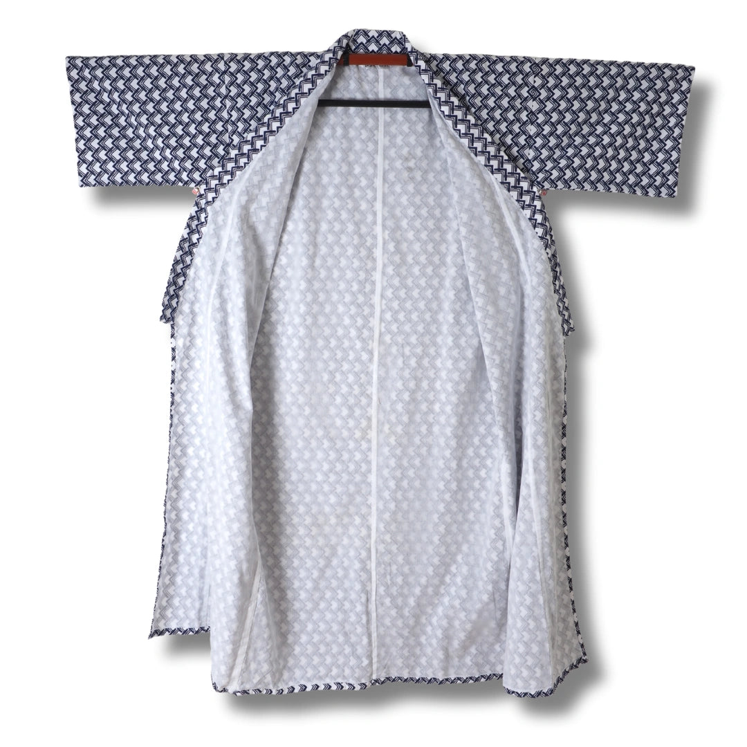 Vintage Nemaki Weiß-Blau mit Zacken